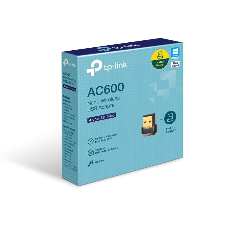 Placa de Rede TP-Link Wireless AC600 USB Archer T2U Nano 4